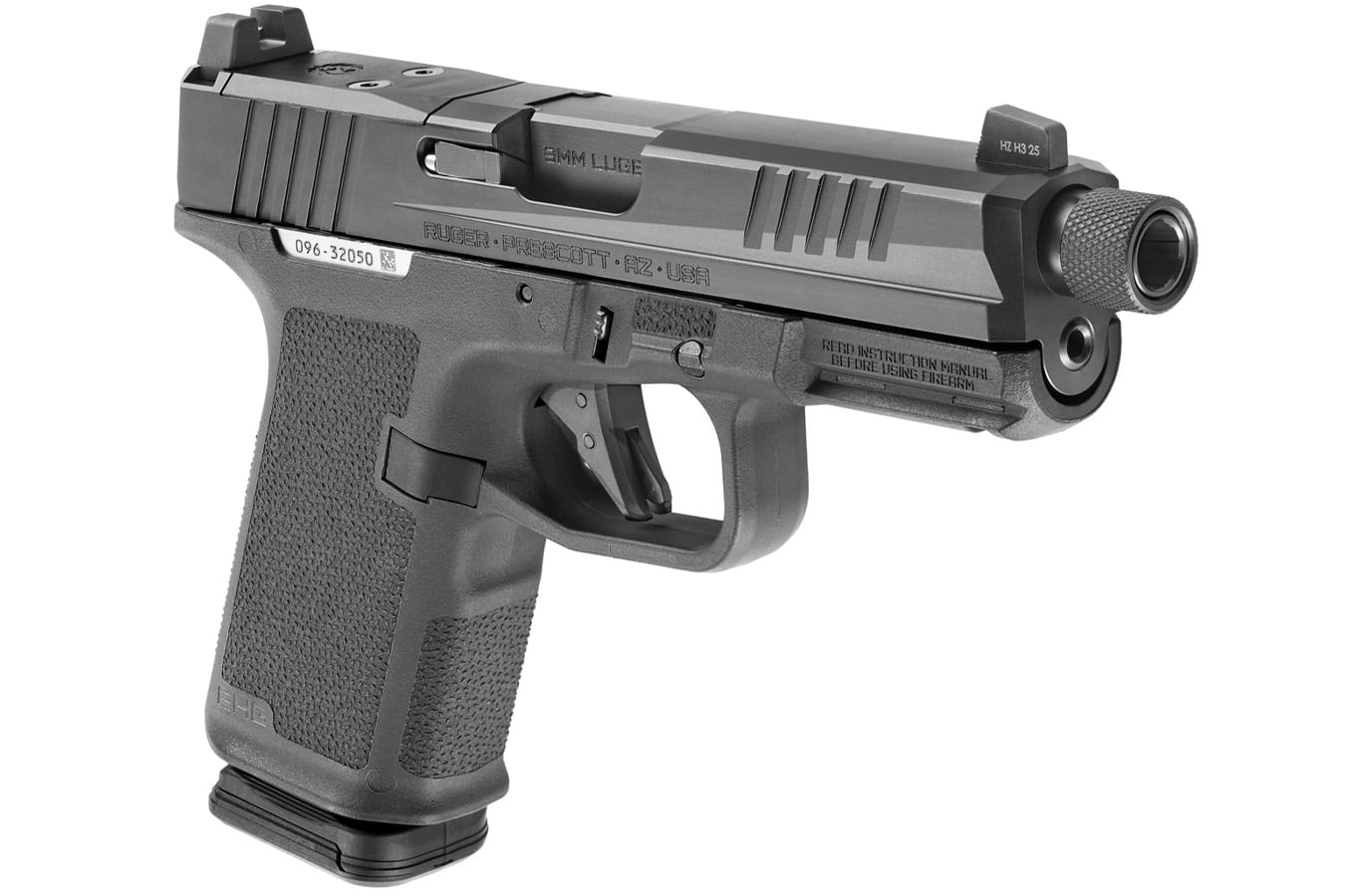RUGER RXM 9mm Pistol with Black Magpul Frame and Threaded Barrel